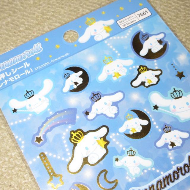 未開封☆シナモロール*シナモン*箔押しシールステッカー(ブルー系) < インテリア/ライフ  未開封☆シナモロール*シナモン*箔押しシールステッカー(ブルー系) < インテリア/ライフの