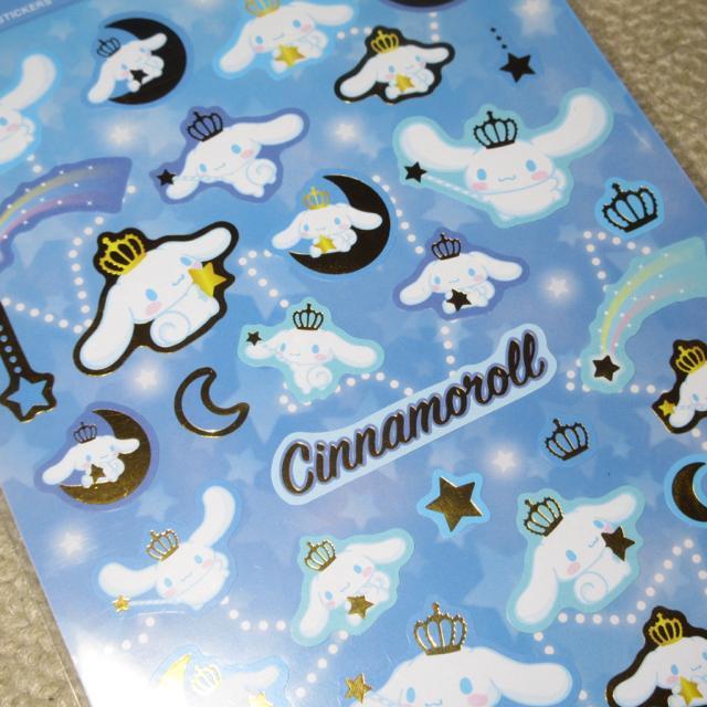 未開封☆シナモロール*シナモン*箔押しシールステッカー(ブルー系) < インテリア/ライフ  未開封☆シナモロール*シナモン*箔押しシールステッカー(ブルー系) < インテリア/ライフの