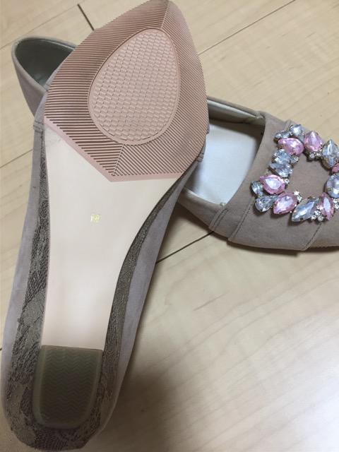 ビジューパンプス    ベージュ M < 女性ファッション  ビジューパンプス    ベージュ M < 女性ファッションの