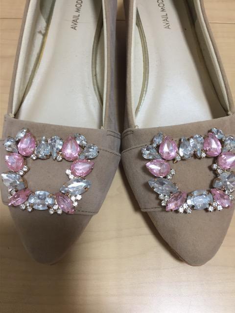 ビジューパンプス    ベージュ M < 女性ファッション  ビジューパンプス    ベージュ M < 女性ファッションの