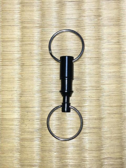 新品!クイックリリースキーホルダー プッシュ式 ブラック < 女性ファッション  新品!クイックリリースキーホルダー プッシュ式 ブラック < 女性ファッションの