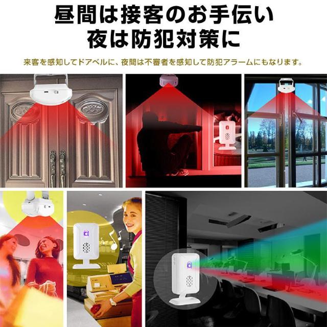 人感センサー ワイヤレスチャイム 受信機2個と赤外線センサー1個セット 屋内用 防犯アラーム 防犯センサー 長距離通信 来客 防犯 < 自動車/バイク 人感センサー ワイヤレスチャイム 受信機2個と赤外線センサー1個セット 屋内用 防犯アラーム 防犯センサー 長距離通信 来客 防犯 < 自動車/バイク