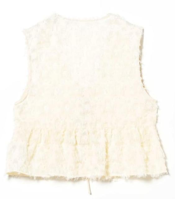 レディース フリンジ ジャカード ノースリーブ ブラウス < 女性ファッション  レディース フリンジ ジャカード ノースリーブ ブラウス < 女性ファッションの