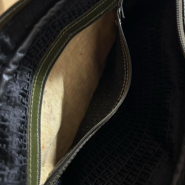 FENDI �Y�b�J ���B���e�[�W FF���S �L�����o�X ���U�[ �V�����_�[�o�b�O �u���E�� �J�[�L �� �u�����h�� 