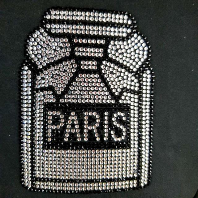 込み★¥3.980物★キラキララインストーン付き(PARIS)バッグ★黒★ < 女性ファッション  込み★¥3.980物★キラキララインストーン付き(PARIS)バッグ★黒★ < 女性ファッションの