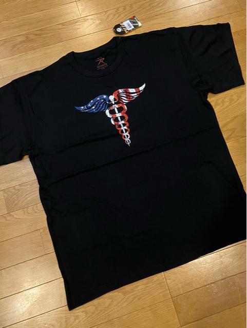 ROTHCO ロスコ 星条旗  プリント  大きいsize 2XL  黒ブラック < ブランド  ROTHCO ロスコ 星条旗  プリント  大きいsize 2XL  黒ブラック  < ブランドの