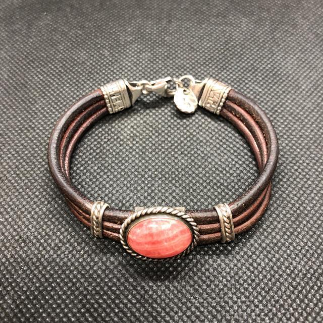 即決 SILVER シルバー レザー ブレスレット < 女性アクセサリー/時計  即決 SILVER シルバー レザー ブレスレット  < 女性アクセサリー/時計の