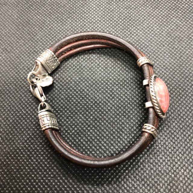 即決 SILVER シルバー レザー ブレスレット < 女性アクセサリー/時計  即決 SILVER シルバー レザー ブレスレット < 女性アクセサリー/時計の