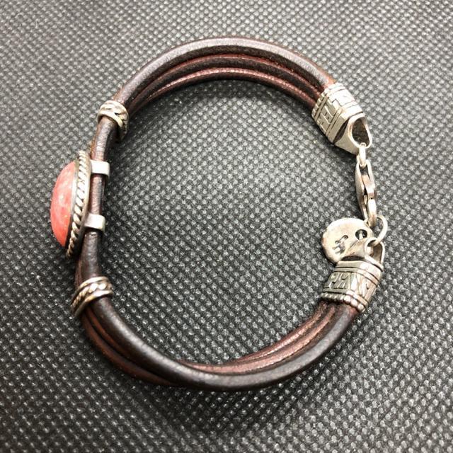 即決 SILVER シルバー レザー ブレスレット < 女性アクセサリー/時計  即決 SILVER シルバー レザー ブレスレット < 女性アクセサリー/時計の