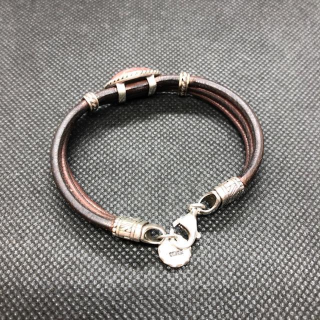 即決 SILVER シルバー レザー ブレスレット < 女性アクセサリー/時計  即決 SILVER シルバー レザー ブレスレット < 女性アクセサリー/時計の