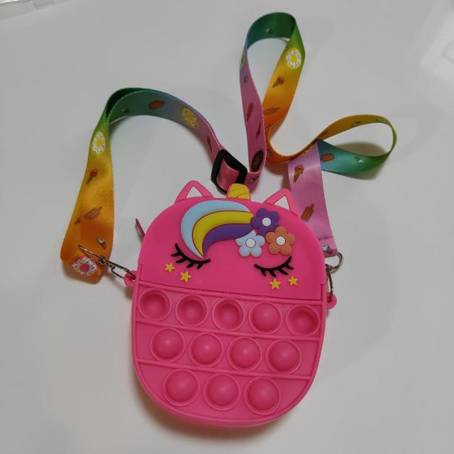 ユニコーン シリコン ショルダーバッグ ピンク ポップイット < キッズ/ベビー  ユニコーン シリコン ショルダーバッグ ピンク ポップイット  < キッズ/ベビーの