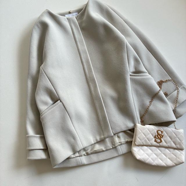 �����i���N���V�F���E�[�����t�[�h�t��2way�R�[�g���A�C�{���[�x�[�W�����傫��M �� �����t�@�b�V������ 