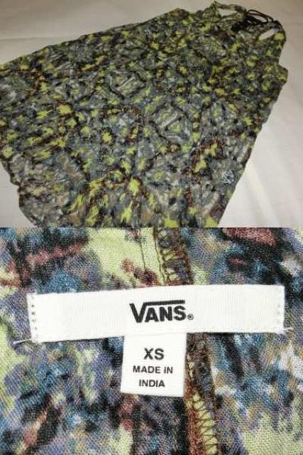 USA購入 バンズ【VANS】薄手生地ノースリーブ ワンピースUS XS < 女性ファッション  USA購入 バンズ【VANS】薄手生地ノースリーブ ワンピースUS XS < 女性ファッションの