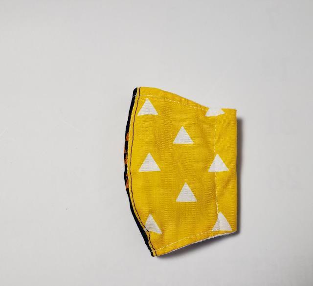 XS8夏★ 【ラスト】柔らかい 接触冷感立体マスク 鬼滅の刃 善逸(*^^*)ハンドメイド < 女性ファッション  XS8夏★ 【ラスト】柔らかい 接触冷感立体マスク 鬼滅の刃 善逸(*^^*)ハンドメイド < 女性ファッションの