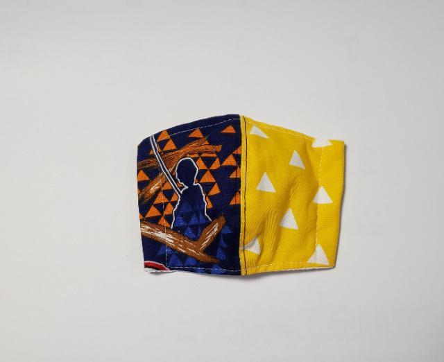 XS8夏★ 【ラスト】柔らかい 接触冷感立体マスク 鬼滅の刃 善逸(*^^*)ハンドメイド < 女性ファッション  XS8夏★ 【ラスト】柔らかい 接触冷感立体マスク 鬼滅の刃 善逸(*^^*)ハンドメイド < 女性ファッションの