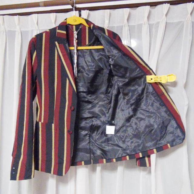 テッツプロダクトの縦じまのテーラージャケット(M) !。 < 男性ファッション  テッツプロダクトの縦じまのテーラージャケット(M) !。 < 男性ファッションの