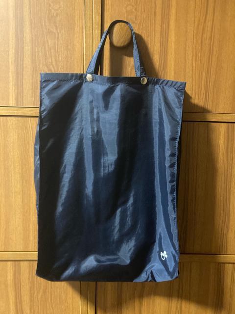 1752.レトロ☆旧ゆうちょ三つ葉マーク☆手提げバッグ☆エコバッグ☆紺/ネイビー < 女性ファッション  1752.レトロ☆旧ゆうちょ三つ葉マーク☆手提げバッグ☆エコバッグ☆紺/ネイビー  < 女性ファッションの