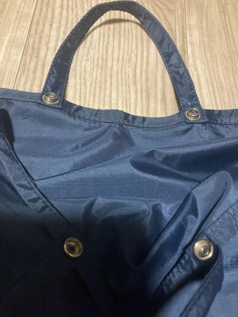 1752.レトロ☆旧ゆうちょ三つ葉マーク☆手提げバッグ☆エコバッグ☆紺/ネイビー < 女性ファッション  1752.レトロ☆旧ゆうちょ三つ葉マーク☆手提げバッグ☆エコバッグ☆紺/ネイビー < 女性ファッションの