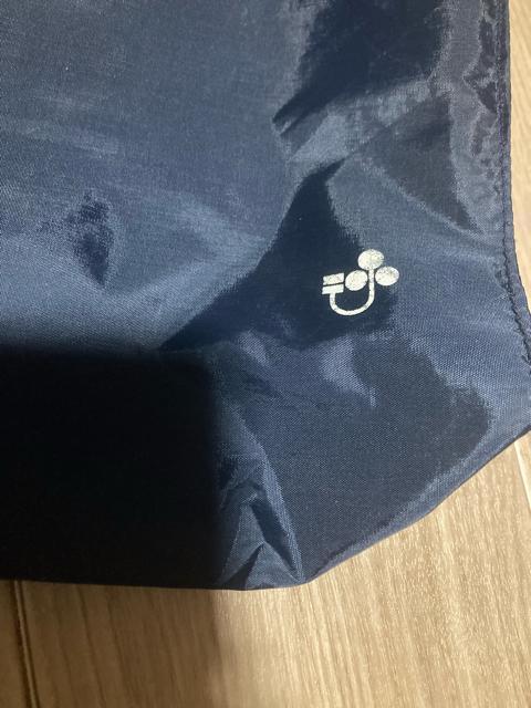 1752.レトロ☆旧ゆうちょ三つ葉マーク☆手提げバッグ☆エコバッグ☆紺/ネイビー < 女性ファッション  1752.レトロ☆旧ゆうちょ三つ葉マーク☆手提げバッグ☆エコバッグ☆紺/ネイビー < 女性ファッションの