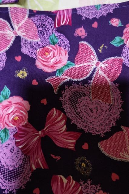 ★新品紫×薔薇リボンハートレースラメ入シンデレラ柄給食巾着袋&ランチョンマットセット < キッズ/ベビー ★新品紫×薔薇リボンハートレースラメ入シンデレラ柄給食巾着袋&ランチョンマットセット < キッズ/ベビーの