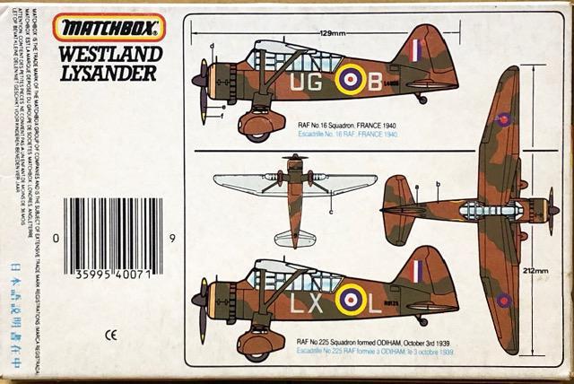 1/72 MATCHBOX ウエストランド ライサンダー < ホビー  1/72 MATCHBOX ウエストランド ライサンダー < ホビーの