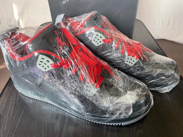 限定 ナイキ エア ジョーダン フォース 4 プレミアム ブラック/バーシティレッド-ステルス 384393-001 US12 < ブランド  限定 ナイキ エア ジョーダン フォース 4 プレミアム ブラック/バーシティレッド-ステルス 384393-001 US12 < ブランドの