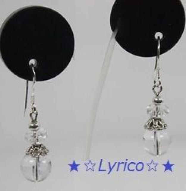 送料無料♪ 天然クリスタル☆フックピアス < 男性アクセサリー/時計  送料無料♪ 天然クリスタル☆フックピアス  < 男性アクセサリー/時計の