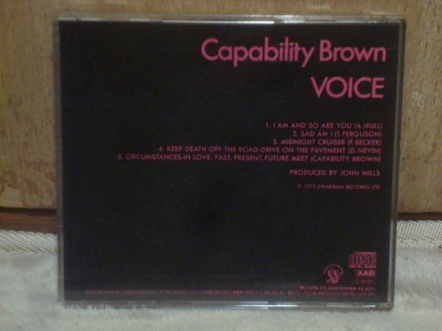 【旧規格盤】ヴォイス(VOICE) / キャバビリティ・ブラウン(CAPABILITY BROWN) 帯付CD < CD/DVD/ビデオ  【旧規格盤】ヴォイス(VOICE) / キャバビリティ・ブラウン(CAPABILITY BROWN) 帯付CD < CD/DVD/ビデオの