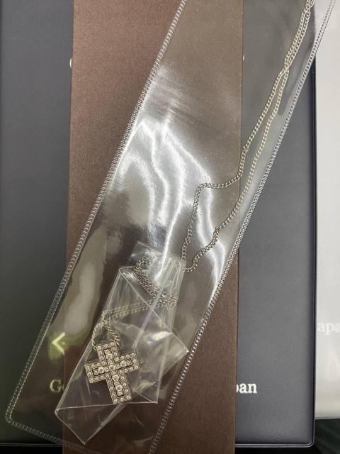 【新品未使用】鑑別書付 天然ダイヤモンド クロスネックレス K18WG 53cm ラウンドブリリアントカット < 女性アクセサリー/時計 【新品未使用】鑑別書付 天然ダイヤモンド クロスネックレス K18WG 53cm ラウンドブリリアントカット < 女性アクセサリー/時計の