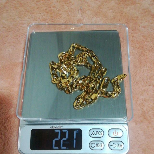 遺品整理 24k刻印あり ゴールドネックレス メンズ レディース チェーン < 男性アクセサリー/時計 遺品整理 24k刻印あり ゴールドネックレス メンズ レディース チェーン < 男性アクセサリー/時計の