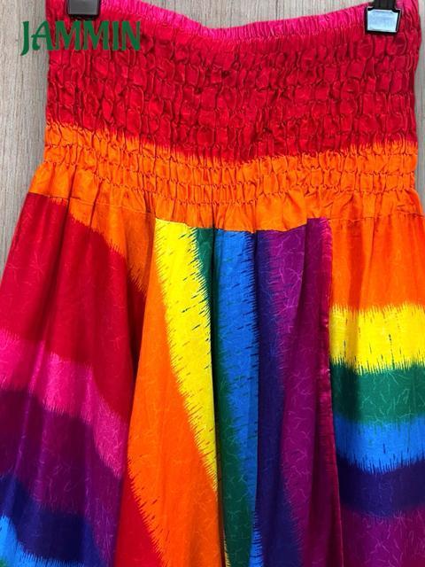 レインボーサルエルパンツ ヒッピー サイケ エスニック フェス 衣装 虹色 < 女性ファッション レインボーサルエルパンツ ヒッピー サイケ エスニック フェス 衣装 虹色 < 女性ファッションの