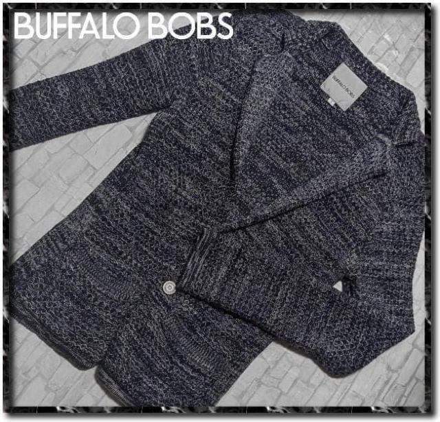 バッファローボブズ ニットカーディガン 紺 < 男性ファッション バッファローボブズ ニットカーディガン 紺 < 男性ファッションの