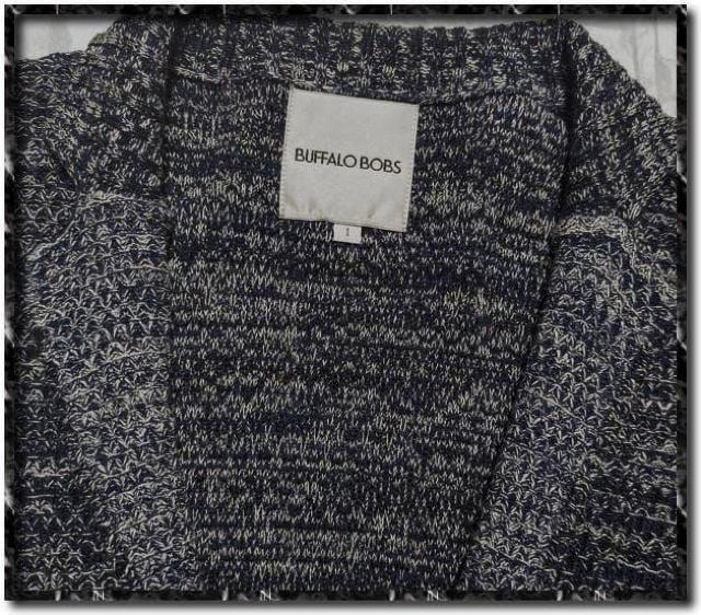 バッファローボブズ ニットカーディガン 紺 < 男性ファッション バッファローボブズ ニットカーディガン 紺 < 男性ファッションの