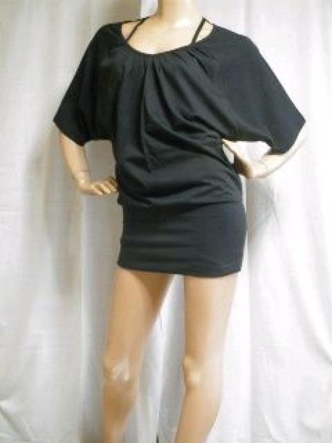 フルコーデ♪オフショルゆるドルマンワンピ&キャミソール 2点セット ブラック < 女性ファッション  フルコーデ♪オフショルゆるドルマンワンピ&キャミソール 2点セット ブラック < 女性ファッションの