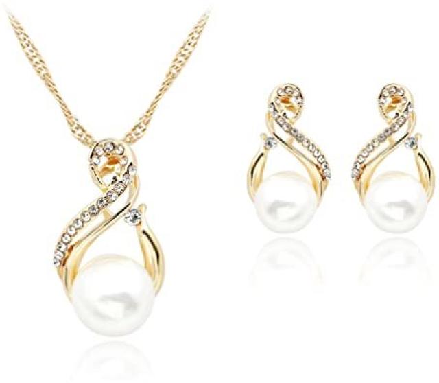 人工パールクリスタルストーンペンダントネックレスピアス!。  < 女性アクセサリー/時計  人工パールクリスタルストーンペンダントネックレスピアス!。   < 女性アクセサリー/時計の