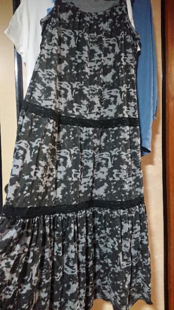 新品大きいサイズ 4L記 他3L 肩調節有り タイダイ染め風 マキシ丈ワンピース < 女性ファッション 新品大きいサイズ 4L記 他3L 肩調節有り タイダイ染め風 マキシ丈ワンピース < 女性ファッションの