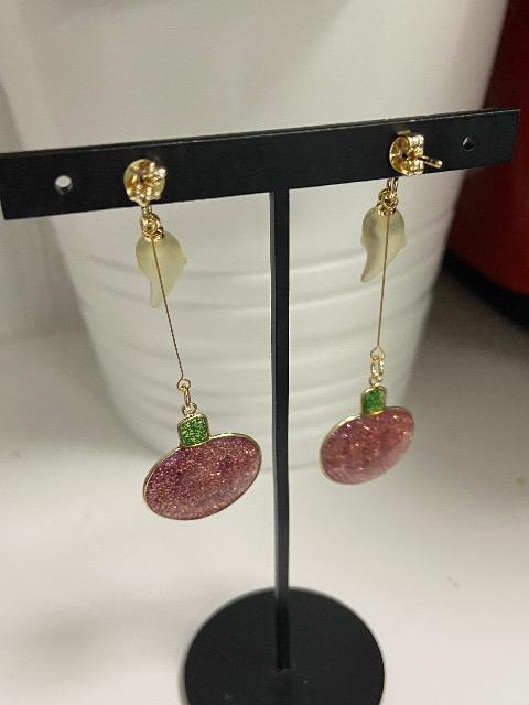 ハンドメイド ハロウィン おばけとカボチャのピアス ポストタイプ < 女性ファッション  ハンドメイド ハロウィン おばけとカボチャのピアス ポストタイプ < 女性ファッションの