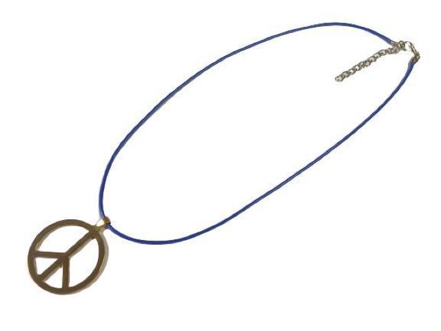 ピースマーク ネックレス チェーンブルー トップゴールド ステンレス メンズ レディース ペンダント アクセサリー < 男性アクセサリー/時計  ピースマーク ネックレス チェーンブルー トップゴールド ステンレス メンズ レディース ペンダント アクセサリー < 男性アクセサリー/時計の