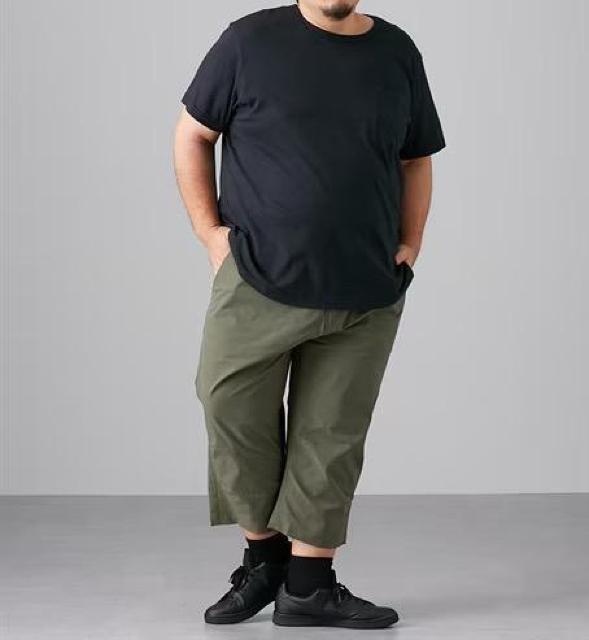 4Lサイズ!高貴紳士的!ブランド品!WOODS FieId!クライミングベルト付き!サラッと着心地!サッカー素材!7分丈パンツ! < 男性ファッション  4Lサイズ!高貴紳士的!ブランド品!WOODS FieId!クライミングベルト付き!サラッと着心地!サッカー素材!7分丈パンツ! < 男性ファッションの