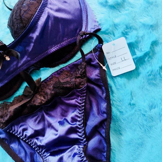 エロcool.。。F80×LLツルツルサテン。。リフトアップブラジャー&ショーツセット。。グラマー大きいサイズブルー系青 < 女性ファッション  エロcool.。。F80×LLツルツルサテン。。リフトアップブラジャー&ショーツセット。。グラマー大きいサイズブルー系青 < 女性ファッションの