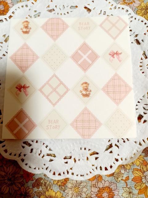 お裾分け☆くまとリボンのメモ付箋4枚☆ピンク < インテリア/ライフ お裾分け☆くまとリボンのメモ付箋4枚☆ピンク < インテリア/ライフの