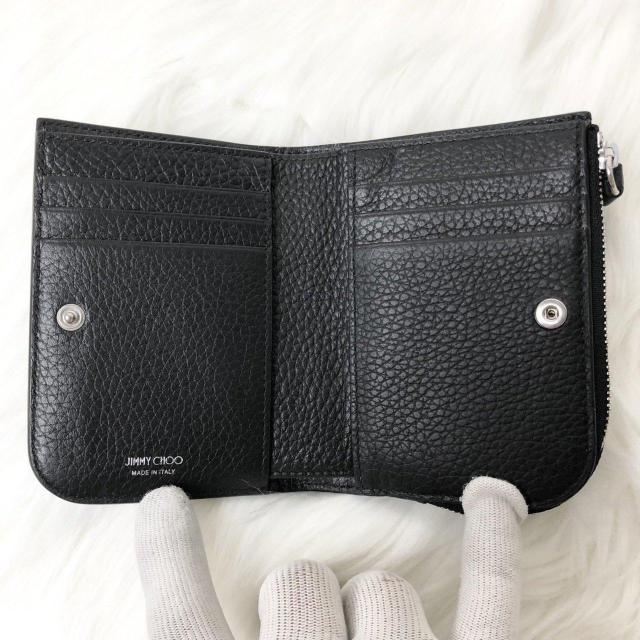 �y���s�zJIMMY CHOO �W�~�[�`���E ��܂���z �_�C�������h �R���p�N�g �E�H���b�g L���t�@�X�i�[ �u���b�N ���U�[ �� �u�����h�� 