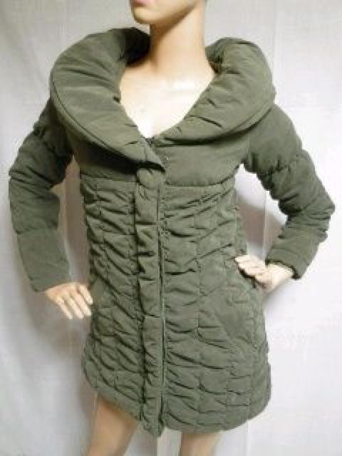 【LIP SERVICE/リップサービス】《New》ボリューム襟*シャーリングコート<カーキ> < ブランド 【LIP SERVICE/リップサービス】《New》ボリューム襟*シャーリングコート<カーキ> < ブランドの