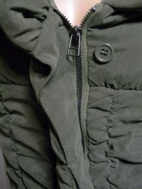 【LIP SERVICE/リップサービス】《New》ボリューム襟*シャーリングコート<カーキ> < ブランド 【LIP SERVICE/リップサービス】《New》ボリューム襟*シャーリングコート<カーキ> < ブランドの