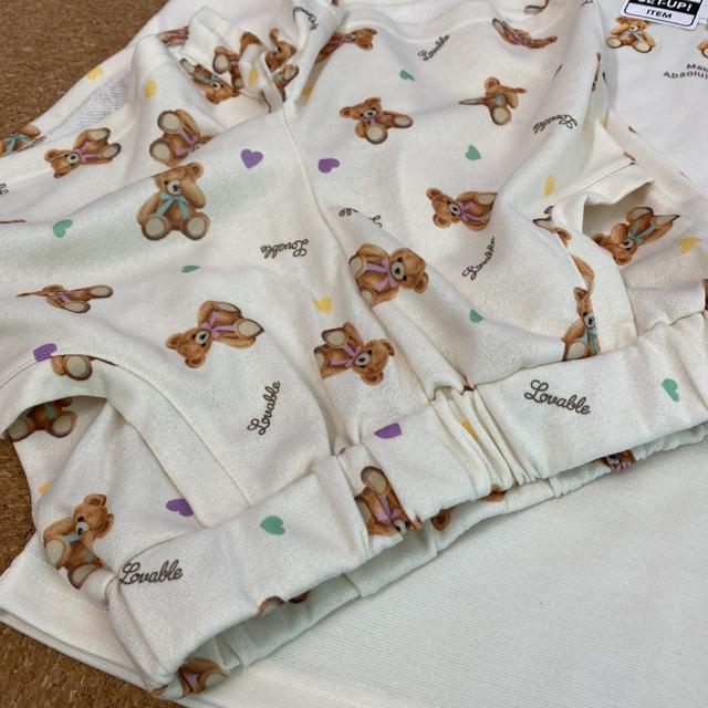 新品タグ付き145〜155長袖薄手トレーナー上下セットクマ柄C < キッズ/ベビー  新品タグ付き145〜155長袖薄手トレーナー上下セットクマ柄C < キッズ/ベビーの