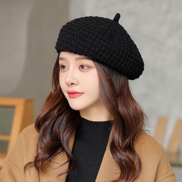 送料無料 新品 ベレー帽 レディース ニット帽子 3色 < 女性ファッション  送料無料 新品 ベレー帽 レディース ニット帽子 3色 < 女性ファッションの