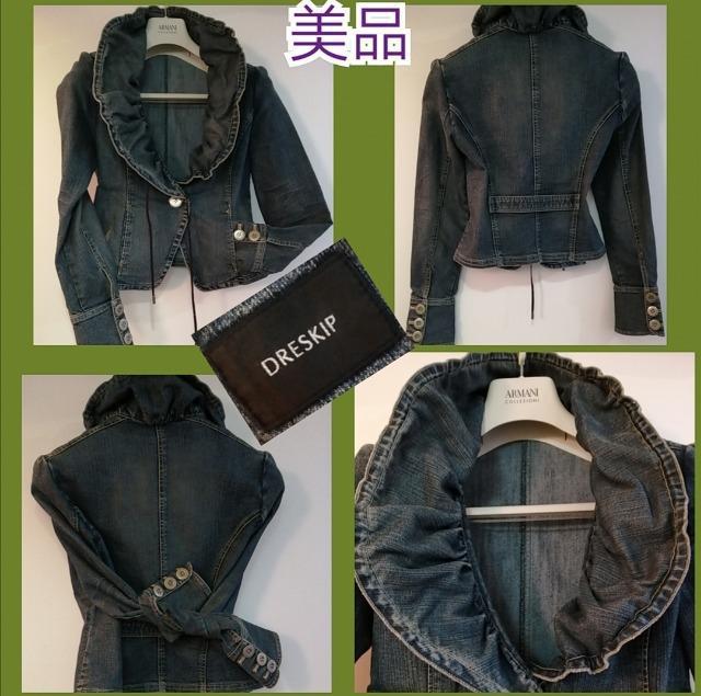 Gジャン、ジーンズジャケット特価★ ジャケット極美品ショート丈足長効果抜群ポケット便利定番カラー大活躍人気ポケット付き小顔効果 < 女性ファッション  Gジャン、ジーンズジャケット特価★ ジャケット極美品ショート丈足長効果抜群ポケット便利定番カラー大活躍人気ポケット付き小顔効果  < 女性ファッションの