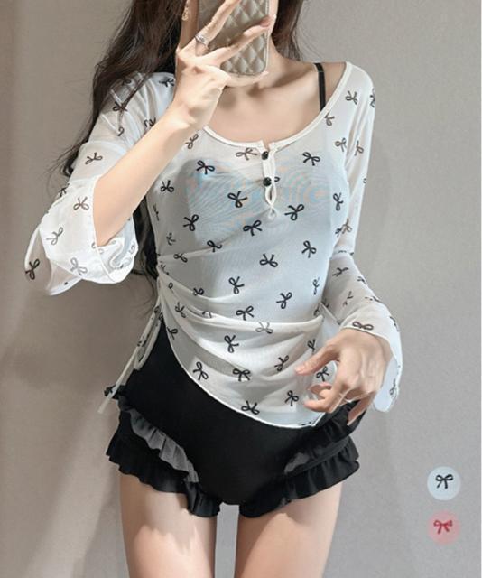 送料無料 新品 カバーアップトップス付き ワンピース水着 < 女性ファッション  送料無料 新品 カバーアップトップス付き ワンピース水着  < 女性ファッションの