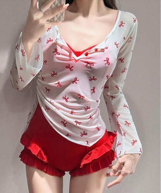 送料無料 新品 カバーアップトップス付き ワンピース水着 < 女性ファッション  送料無料 新品 カバーアップトップス付き ワンピース水着 < 女性ファッションの