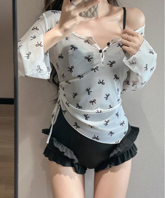 送料無料 新品 カバーアップトップス付き ワンピース水着 < 女性ファッション  送料無料 新品 カバーアップトップス付き ワンピース水着 < 女性ファッションの